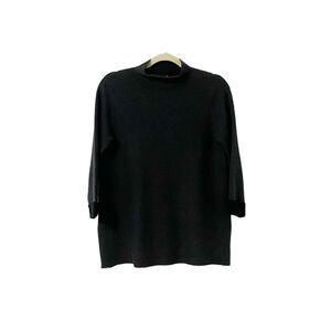 Nanette Lepore 3/4 Sleeve Mock Neck Wool Blend Sweater Dark Gray Size S